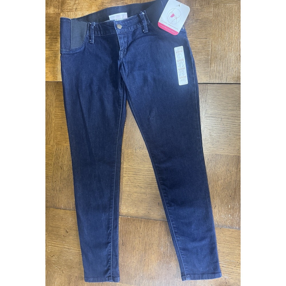 NWT Isabel & Ingrid Maternity Under Belly Jeggings  Women's Sz 4/27 Dark Wash